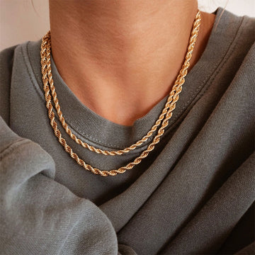 Rope Chain Stainless Steel Necklace